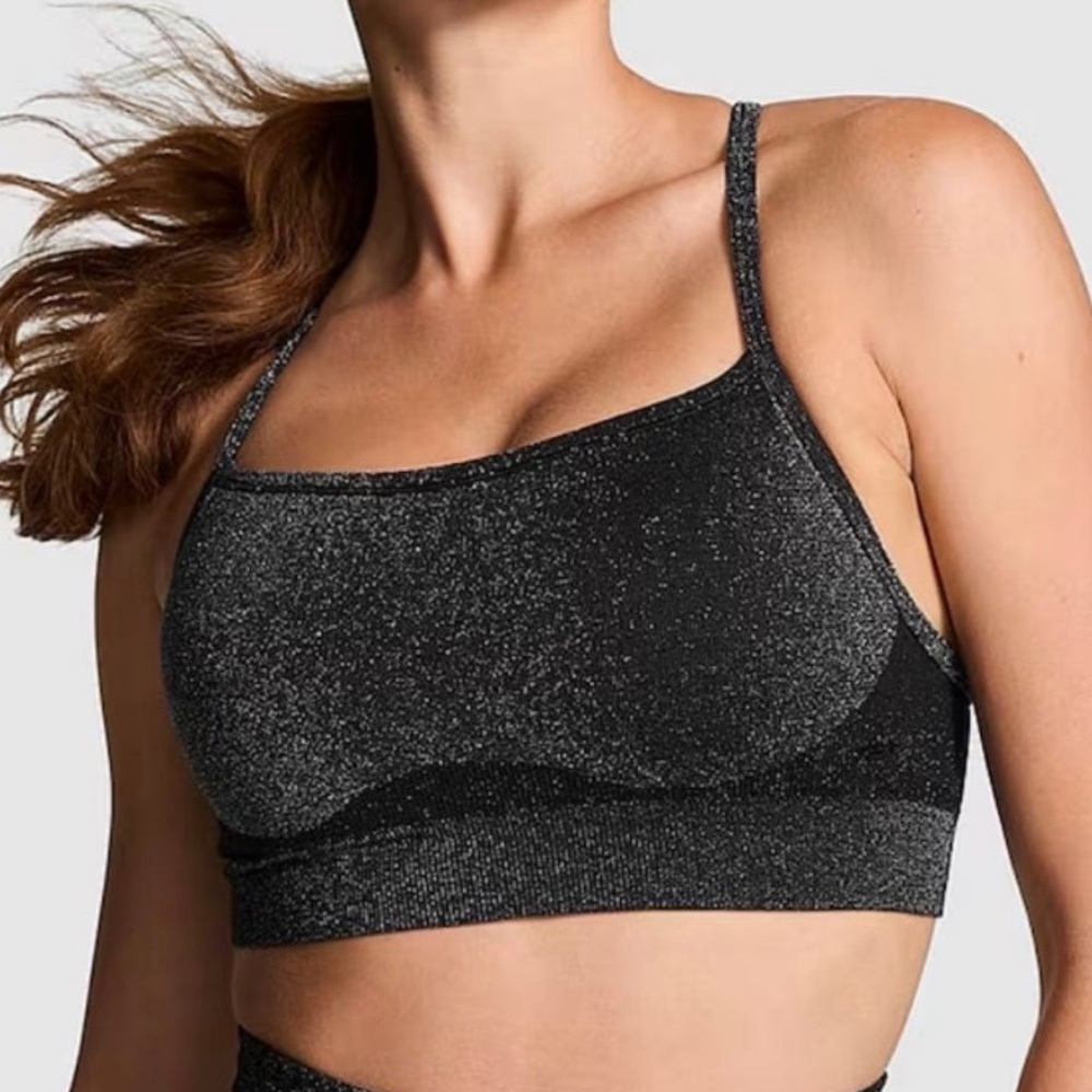 VS PINK Shimmer Sports Bra NWT XL